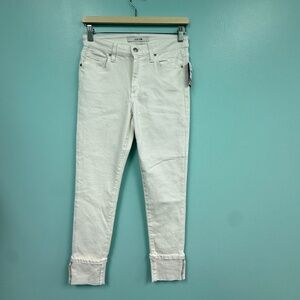 Joe's jeans women mid up skinny crop white jeans size 27